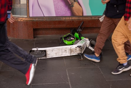 Scooters left on footpaths cause an impediment to the mobility of wheelchair users, as well as pedestrians.