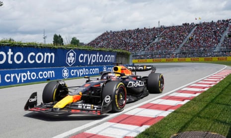 Max Verstappen makes his way through the Senna corner.