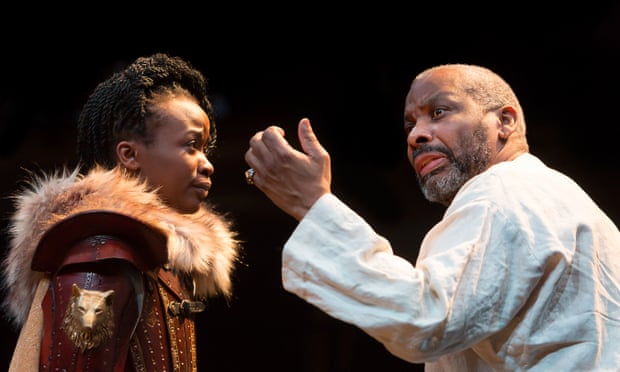 Pepter Lunkuse as Cordelia and Don Warrington as King Lear at the Royal Exchange Theatre in Manchester.