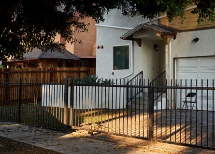 The transitional home in South Los Angeles where Roderick Thompson is living temporarily.