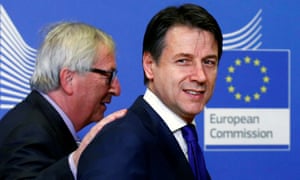 Giuseppe Conte and Jean-Claude Juncker