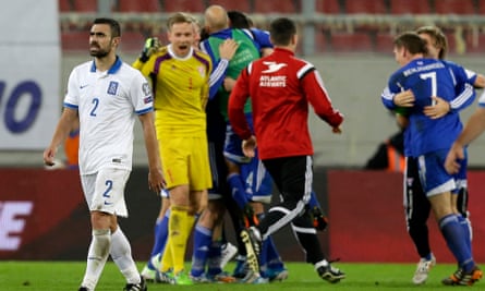 Greece lose 1-0 to the Faroe Islands back in 2014.