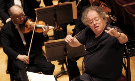 James Levine and the Boston Symphony Orchestra during a rehearsal of Hector Berlioz’s Damnation of Faust in 2007.