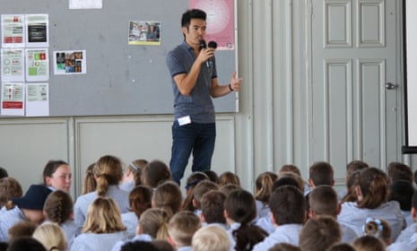 Mohammad Ali Baqiri addresses school children