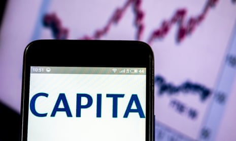 Capita logo on a smartphone