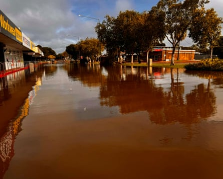 Flooding in Katherine, in the Northern Territory on Sunday.