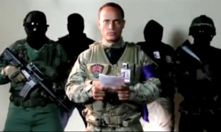 In a video, Oscar Pérez, reportedly the pilot who flew the helicopter, reads a statement against the government.
