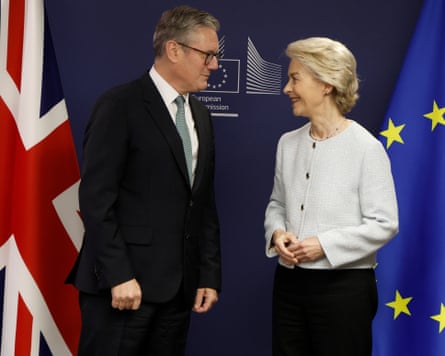 Britain's prime minister Keir Starmer meets European Commission President Ursula von der Leyen in Brussels, Wednesday, 2 Oct, 2024.