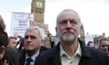 Jeremy Corbyn and shadow chancellor John McDonnell join Junior doctors outside the Department of Health