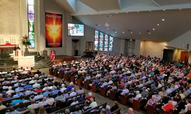 A congregation at the Cathedral of Hope in Dallas, Texas. With 4,000 members, 80% of which are LGBT, it has been called the world’s largest gay church. 