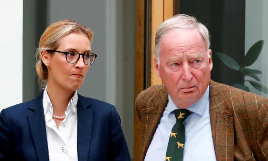 Alice Weidel, left, and Alexander Gauland of the AfD party