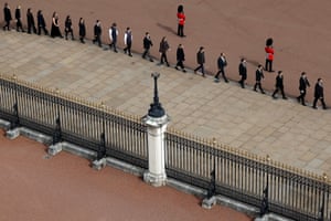 Buckingham Palace household staff pay their respects