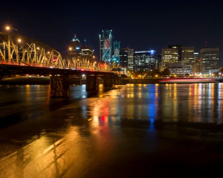 a city at night