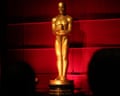 an oscar on display