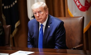 Donald Trump during a meeting with military leaders and his national security team in the Cabinet Room on Saturday.