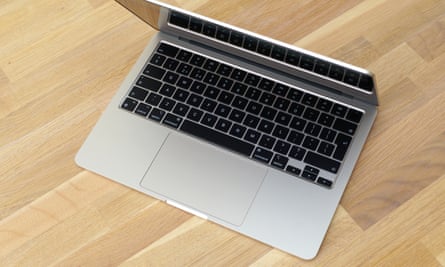 The keyboard and trackpad of the 13in MacBook Air M3.