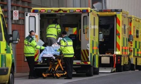 Ambulances at the Royal London Hospital on Saturday 9 January.