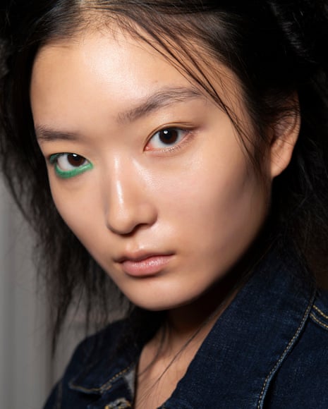 Keeping an eye on things: green colour at Jamie Wei Huang’s SS20 show.