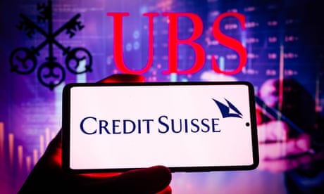 Bank shares slide after UBS agrees ‘emergency rescue’ of Credit Suisse – business live