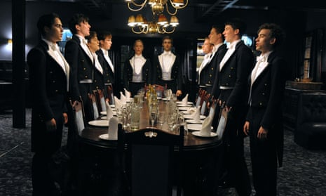 A scene from the 2014 film The Riot Club, which drew its inspiration from the antics of the all-male members of the Bullingdon Club.