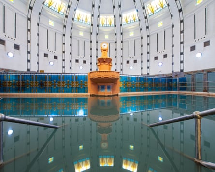 Pool and domed ceiling at Irma Balneotherapy House in Piestany.