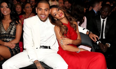 Rihanna with Chris Brown, 2013.