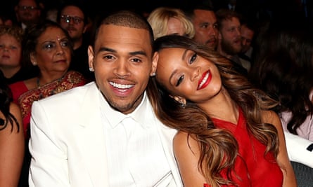 Chris Brown and Rihanna at the 2013 Grammy awards.