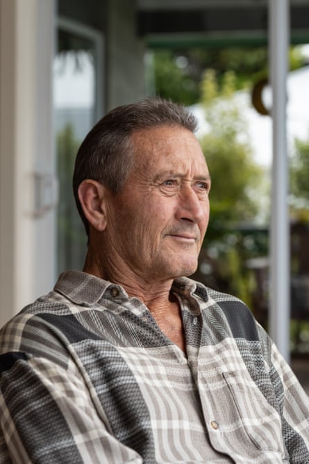 Shaun Fitzgerald looking into the distance while seated at home