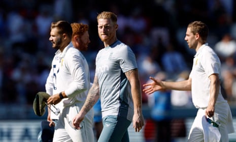Ben Stokes walks off the pitch after England's comprehensive defeat by South Africa at Lord's