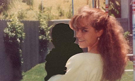 a photo of a woman with the child she is holding cut out of the picture