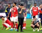 Arteta urges Arsenal to use Champions League final pain against PSG and turn it into fuel We will have to improve to try to get a different outcomeManager unhappy Arsenal not given extra-time penalty Mikel Arteta spoke of his heartache after a skied penalty from Gabriel Magalhães in the shootout against Paris Saint-Germain ended Arsenals hopes of being crowned European champions for the first time, but emphasised the need to take that pain and turn it into fuel.Kai Havertzs early strike and a defensive masterclass in the first half of the Champions League final that frustrated the holders had Arsenal supporters dreaming of a double after their first Premier League title for 22 years. But PSG hit back in the second half through Ousmane Dembélé from the spot before Arsenal thought they should have had a penalty of their own at the end of the first half of extra time. Continue reading...