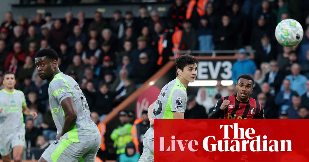 Bournemouth v Manchester City: Arsenal close on title as City trail with Guardiola heading for exit – live