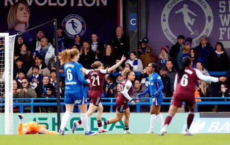 Aston Villa's Chasity Grant races distant aft opening nan scoring.