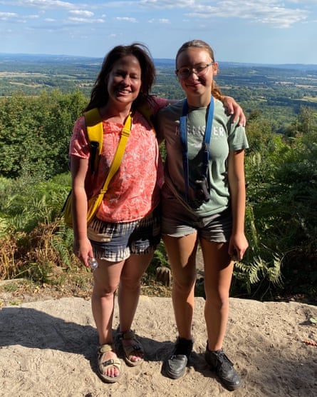 Skinner and her daughter Polly at the Temple of the Winds in Sussex.