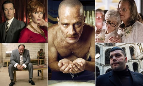 Box clever … clockwise from left: The Sopranos; Mad Men; Breaking Bad; Transparent and Gomorrah.