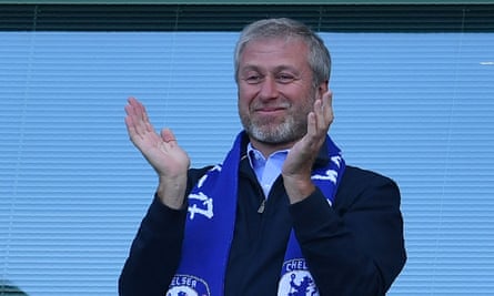 Roman Abramovich pictured in the stands at Stamford Bridge in 2017 - the last year Chelsea won the Premier League.