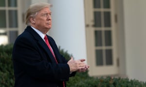 Donald Trump in the Rose Garden of the white House on 26 November.