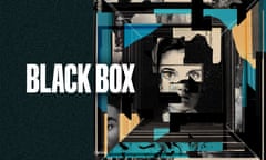 Illustration of broken-up faces within a series of black boxes diminishing in size, with the words 'Black Box' written in white over the top