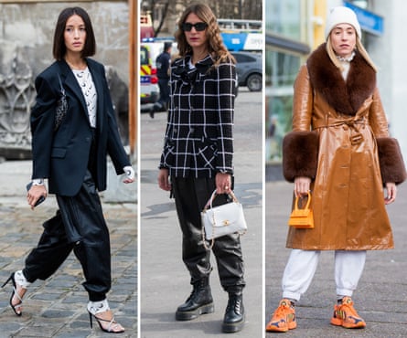 From left: Alexandra Guerain and Jen Azoulay, both at Paris Fashion Week, and Sonia Lyson at Berlin Fashion Week