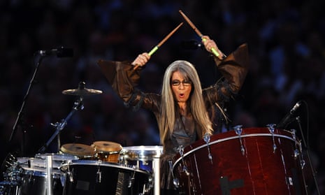 Percussionist Dame Evelyn Glennie performs during the London 2012 Olympic Games opening ceremony.