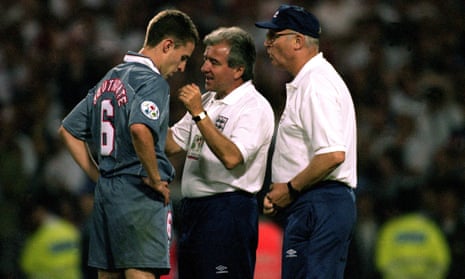 Terry Venables consoles Gareth Southgate at Euro '96.