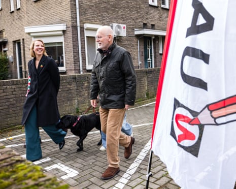 Green-Left/Labor Party leader Frans Timmermans casts his vote for the House of Representatives elections in the Sint Pieter community center.