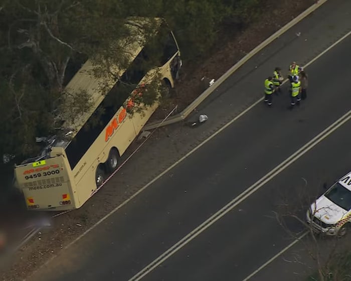 Man dead and multiple people injured after bus collides with two cars in Victoria