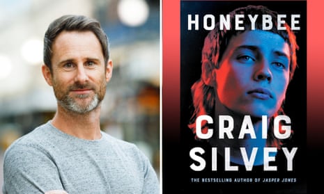 Craig Silvey and the cover of his new novel, Honeybee