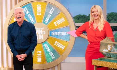Energy bill gaffe … Phillip Schofield and Holly Willoughby on This Morning.