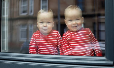 Two babies during lockdown.