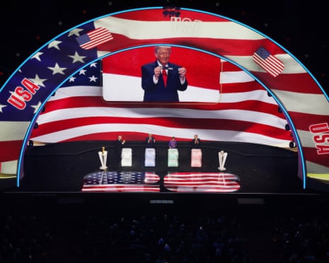Donald Trump represented the US on stage at the World Cup draw in December.