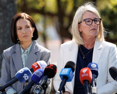 NSW police minister Yasmin Catley (right) speaks alongside deputy NSW premier Prue Car