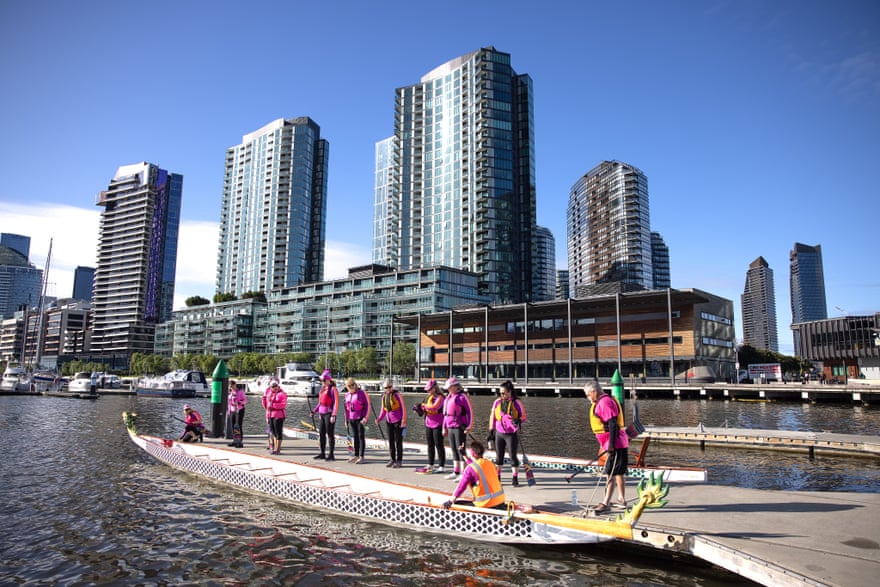 Crew prepare to embark at Melbourne's Docklands.