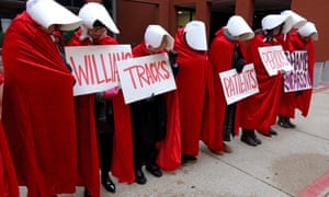 Planned Parenthood supporters dressed in The Handmaid’s Tale costumes on Thursday in St Louis, Missouri. 6448.jpg?width=300&quality=85&auto=forma
